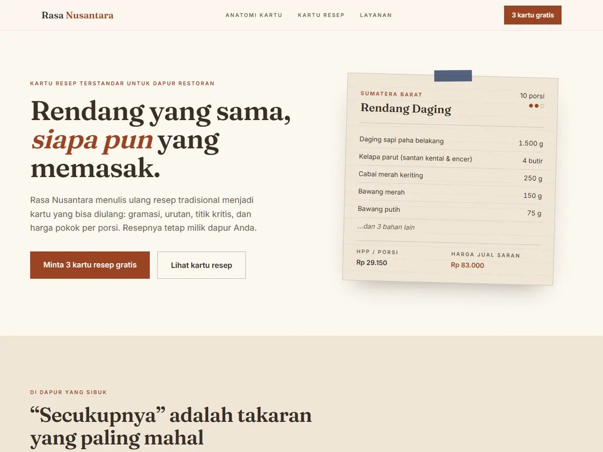 Screenshot of Rasa Nusantara